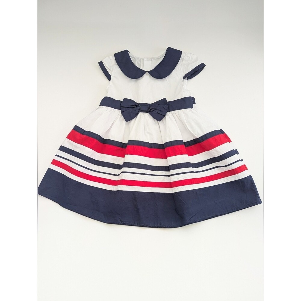 Adorable! Girls' (Size 4T-5) Lightweight Bow-Front, Tie-Back Summer/Party Dress